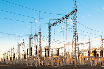 A view of an electric substation in Paraguay.