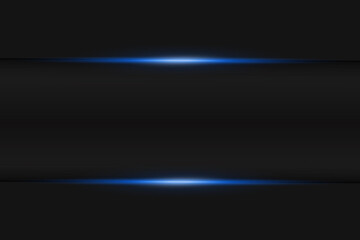 Abstract blue metal frame black pattern design innovative technology concept background