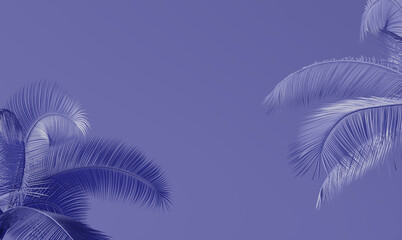 Fond de palmier tropical, Couleur de l& 39 année 2022 Très Peri. rendu 3D