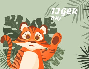 Concept of tiger day