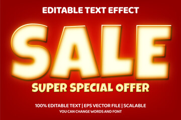 sale editable text effect