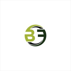 letter b F logo vector template circle