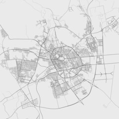 Medina vector map. Detailed map of Medina city administrative area. Cityscape urban panorama.