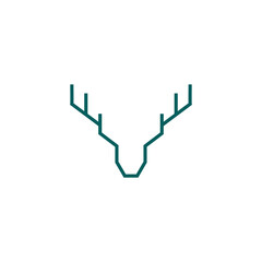 Deer logo design template, deer head logo icon, design illustration.