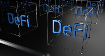 DeFi -Decentralized Finance blockchain financial technology banking system