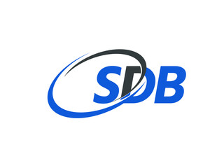 SDB letter creative modern elegant swoosh logo design