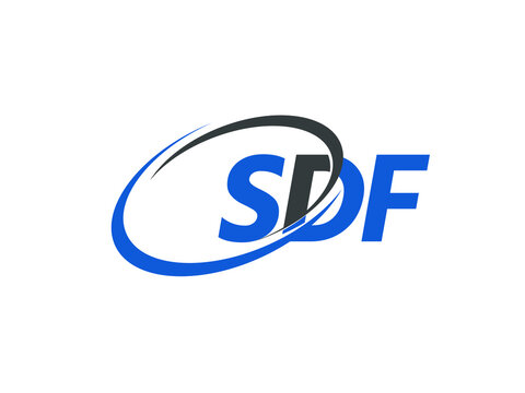 SDF letter creative modern elegant swoosh logo design