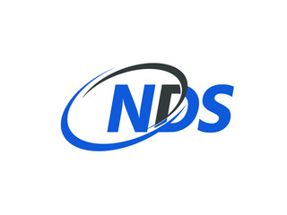 NDS letter creative modern elegant swoosh logo design