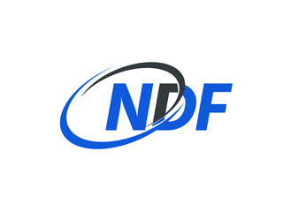 NDF letter creative modern elegant swoosh logo design