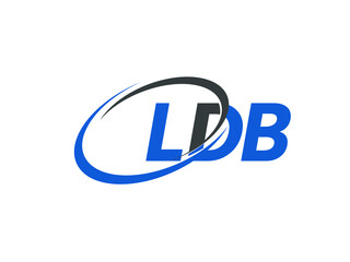 LDB letter creative modern elegant swoosh logo design