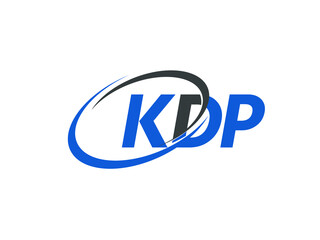 KDP letter creative modern elegant swoosh logo design