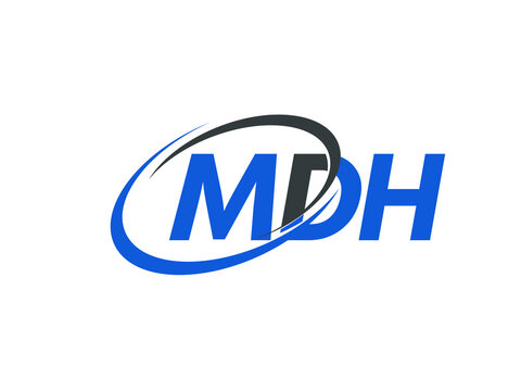 MDH letter creative modern elegant swoosh logo design