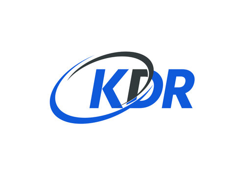 KDR letter creative modern elegant swoosh logo design