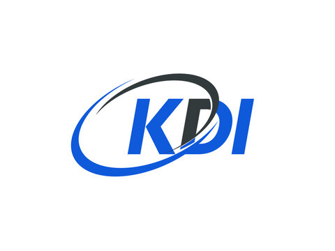 KDI letter creative modern elegant swoosh logo design