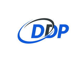DDP letter creative modern elegant swoosh logo design