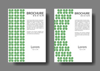leaf shape business brochure template. for promotion and advertisement