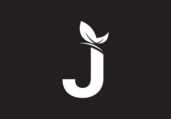 this is a creative letter J add butterfly icon design