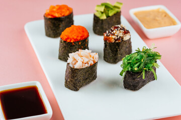 fresh traditional japanese sushi roll