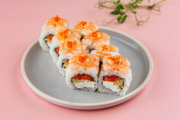 fresh traditional japanese sushi roll