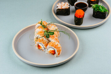 fresh traditional japanese sushi roll