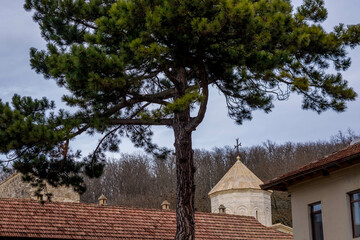 Fototapeta na wymiar Ancient Armenian monastery in Crimea