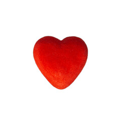 Isolate of a red heart on a white background.