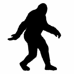 Sasquatch Bigfoot Yeti Silhouette VECTOR EPS SVG AI Cut File - obrazy, fototapety, plakaty