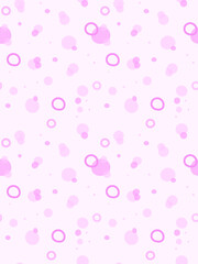 Cute girlish abstract seamless pink pattern with geometric circle shapes.