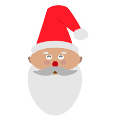 Santa claus face beard moustache Merry christmas icon