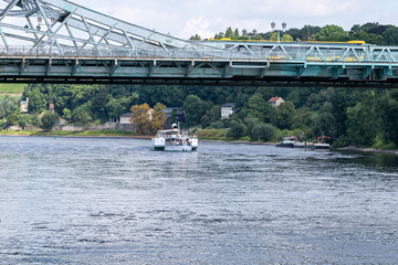 Blaues Wunder, Dresden, Brücke, Schiff