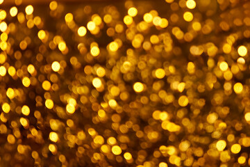 Christmas and New Year holidays and decorations. Blurred background with bokeh, lights, illumination. New Year, festive, winter background. Night city. Decorative frame, web banner.