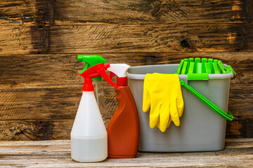 Cleaning sprayer, sanitizer spray. Home cleaning concept