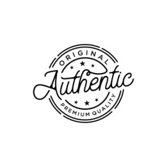 100% Original and Authentic hand written lettering for label, badge, Apparel logo design template