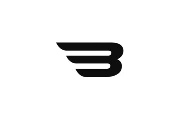 B Initial letter wings logo vector design © Brandingasik
