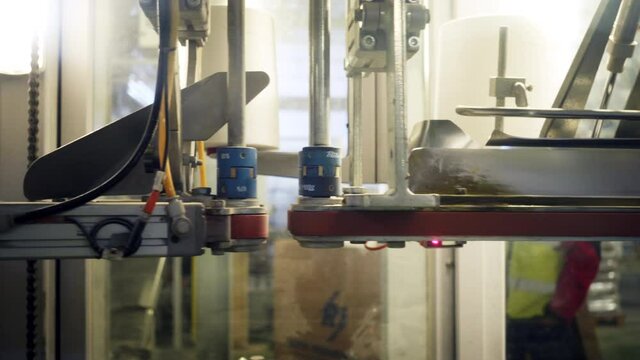 Assembly line of baggers at full capacity