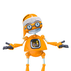 santa bot in white background