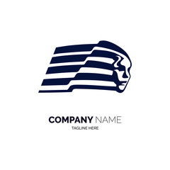 face flag logo template design for brand or company and other