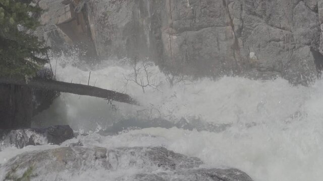 Raging water in slow mo 