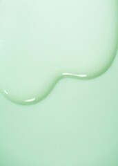 Cream gel transparent cosmetic serum oil sample texture with bubbles background. Shampoo texture.