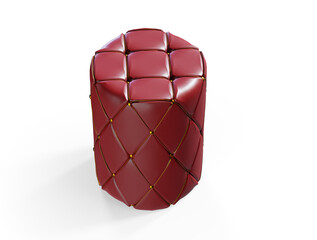 Square Pillow 3D Illustration Mockup Scene on Isolated Background