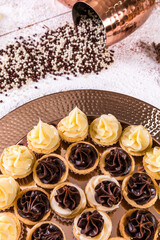 Delicious Sweet Bakery Patisserie Food Menu Gourmet Meal Dessert Chocolate Strawberry Lemon Flour Cake Pie Piece Chicken Fry Cheese Pizza