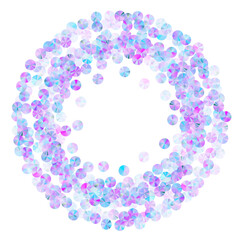 Neon foil confetti scatter vector composition. Festive twinkling tinsel elements party glitter top view. Birthday confetti placer flickering texture.