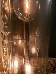An old fashioned light display with multiple bulbs