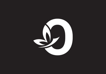 this is a creative letter O add butterfly icon design