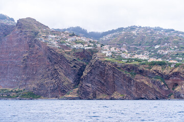 View from the sea of the Funchal city