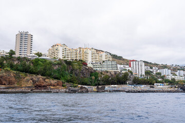 View from the sea of the Funchal city