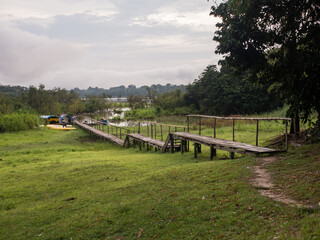 Wooden footbridge