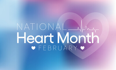 National Heart month is observed every year in February, to adopt healthy lifestyles to prevent heart disease (CVD). Vector illustration