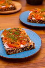 Refined Gastronomy: Multigrain Bread with Cream and Fresh Herbs