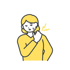 肩こりに悩む女性のイラスト素材
